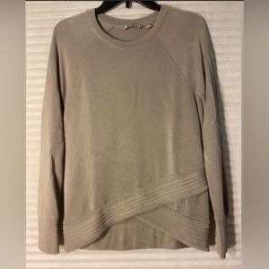 Athleta Serenity Crisscross Sweatshirt gray XS EUC